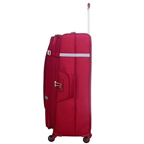 Image of Skybags Softsided 8-Wheel Hardside Trolley Bag | Anti-Theft Zipper | 3-Digit Lock | 5 Year Warranty (C.RED)