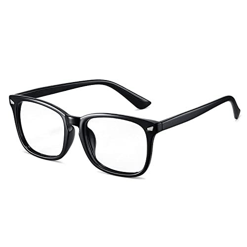 Image of IFLASH Blue Light Blocking Glasses Gaming Filter Transparent Square Eyeglasses for Eye Protection Men Women, Computer /Tablet /Laptop /Mobile /TV, Anti-blue & Anti eyestrain