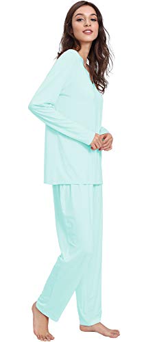Image of GYS Women's Bamboo Viscose Long Sleeve Pajamas Set