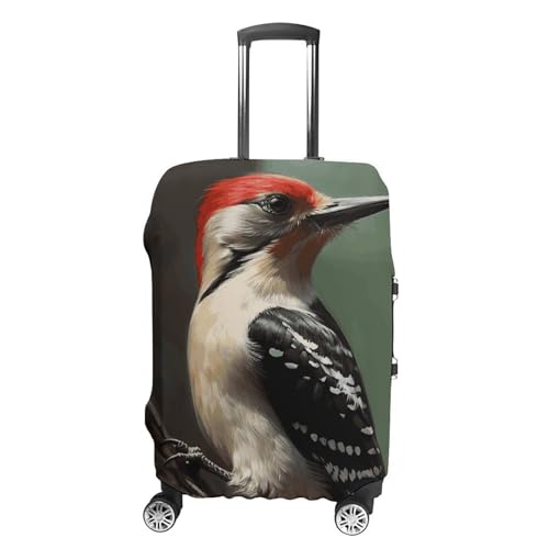 Woodpecker Printed Luggage Cover Protector, Fits 18-32 Inch Luggage