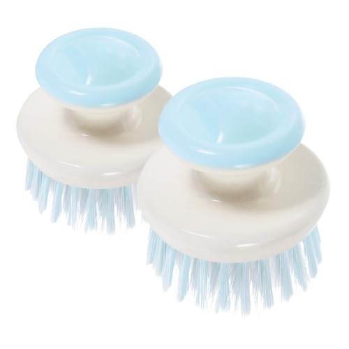 WOFASHPURET 2Pcs Kitchen Dish Scrubber Brush Ergonomic Handle for Deep Cleaning Dishes and Pots High Efficiency Grease Remover Durable Scrubbing Tool for Home Use