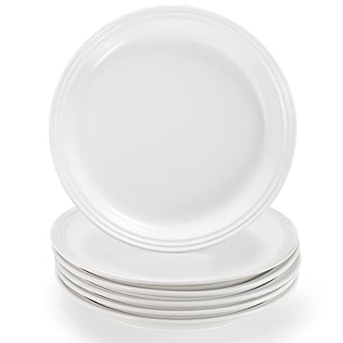 Homeelves Salad Plates White Plates, Ceramic Plates Set Of 6, Kitchen Plates Microwave Safe Plates, 8-3/4 Inch Dessert Plates Porcelain Plates #TOP17