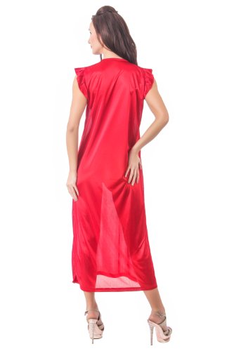 Image of Fasense Women's Satin Maxi Casual Regular Nightgown