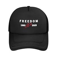 YFKFYTG Charlie Kirk Freedom Trucker Hat,Funny Trucker Hats for Men Funny Baseball Hat Birthday Gifts Black