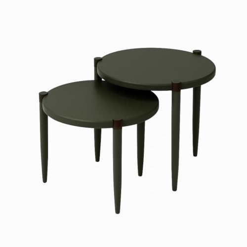 Image of Leick Home Redonda Bay Round End Table, Urbane Bronze