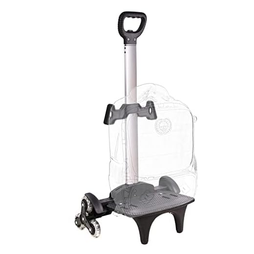 How to attach luggage to a single-stem rolling bag Folding Wheeled Backpack Trolley Cart