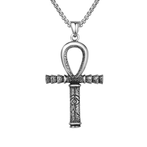 Collier égyptien Anubis robuste homme chaîne épaisse croix Toretto
