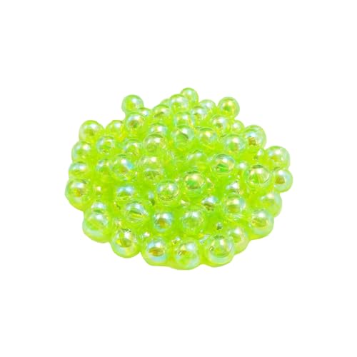 BRBASAP 50pcs 6mm Fishing Beads Freshwater Beads for Fishing Rigs Holographic Fishing Beads Lures Rigs Baits Freshwater and Saltwater Tackle for Trout Redfish and More Micro Beads Fishing Line Beads