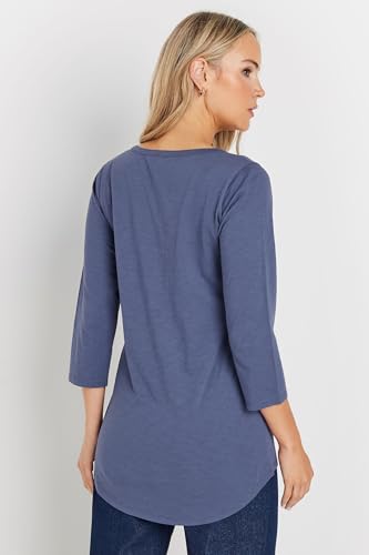 Long Tall Sally LTS Tall Henley Top Blue 163
