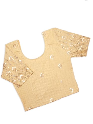 Image of Chandrakala Readymade Blouses for Women Sarees,Stretchable(B202-P)