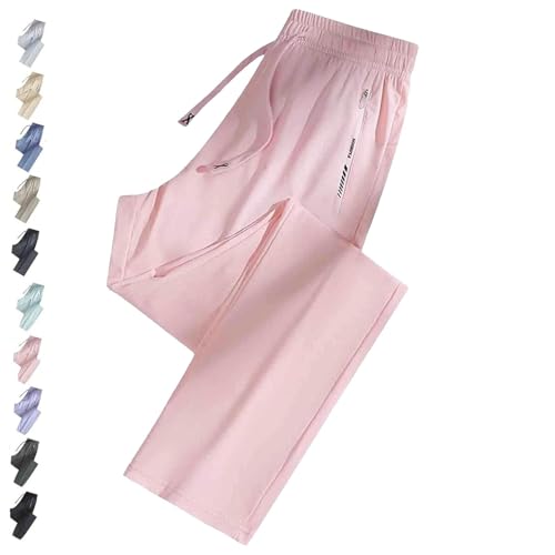 Nallywear Stretch Pants, Cooling Ultra Soft Perfect Drape Casual Pants, Comfort Everyday(Light Pink,Medium_Straight)