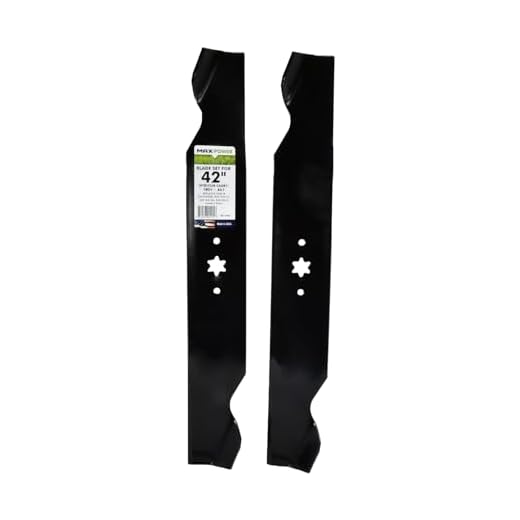 MaxPower 561548B 2-Blade Set for 42 Inch Cut MTD/Cub Cadet/Troy Bilt Replaces 42-04126, 742-04308, 742-0616 and Many Others