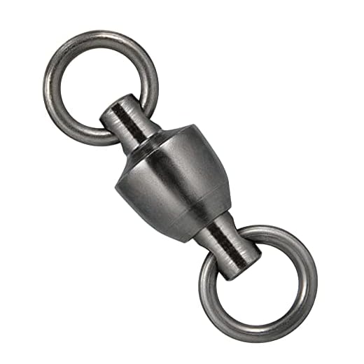 Dr.Fish Lot 20 Ball Bearing Swivels 35Lb #0 Stainless Steel High Strength Saltwater Freshwater Bass Fishing Rigs
