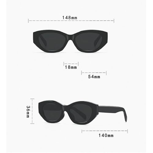 Melrose Y2k Cat Eye Sunglasses Women Luxury Vintage Sun Glasses For Ladies Retro Eyewear Shades UV400 121-52