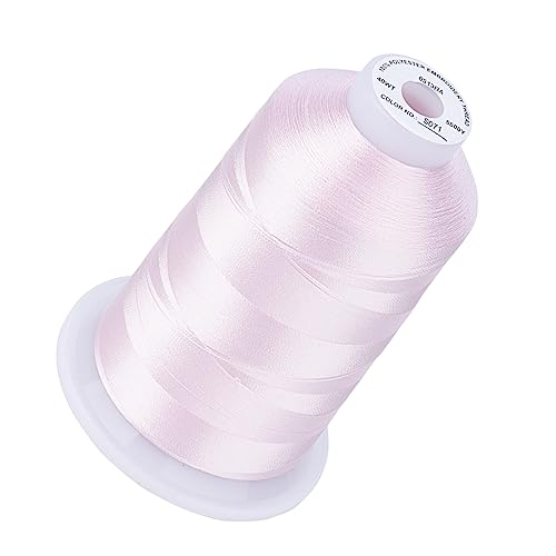 Image of Simthread 5000M 40WT Polyester Embroidery Thread, Peaches-N-Cream S071 | 5000M 40WT polyester thread feeds smoothly for machine embroidery, monograms, logos, patches and quilting.