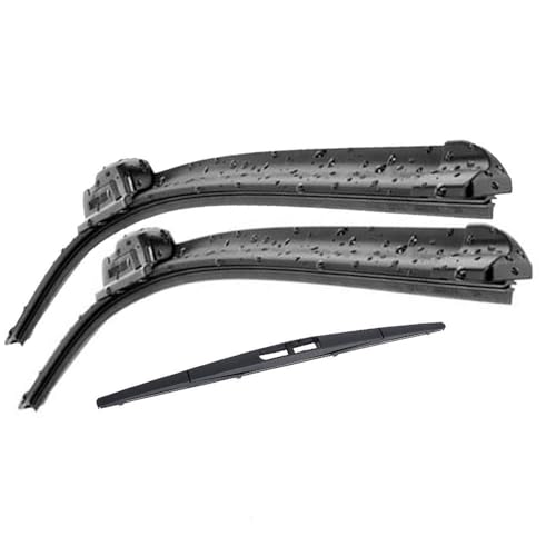 Essuie-glace Fit Jazz 1 2002-2008 : kit complet avant et arrière 20"+16"+14"