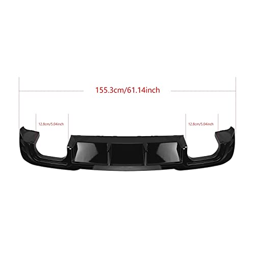 Support échappement diffuseur arrière Audi A3 hayon noir brillant - 3