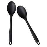 BRIGHTFUFU 2 Stück Antihaft silikonlöffel Hitzebeständig Praktische Rührlöffel Vielseitig Einsetzbar für Suppe Porridge Reis Kochen Küchenutensil Langlebig Ergonomisch