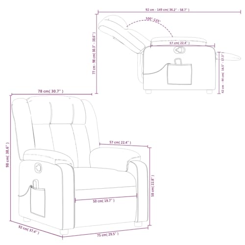 Sillón masaje plegable con tela gris miniatura 3