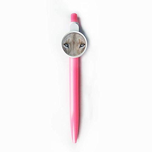 Stylo à bille rétractable bleu avec motif lion pour vos notes