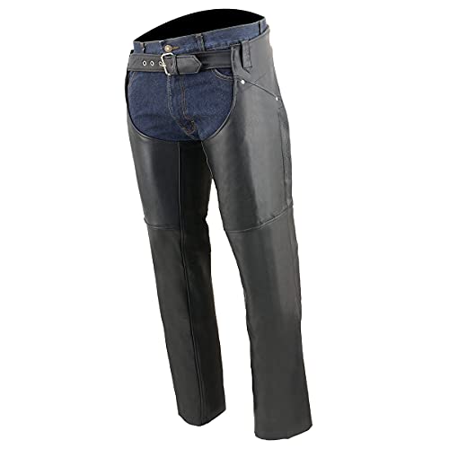 Image of Milwaukee Leather Premium Leather Motorcycle Riding Chaps for Women Bikers