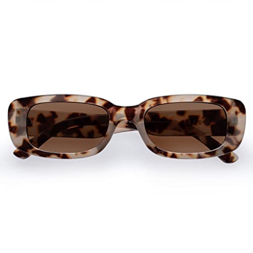 Image of AIRE Ceres Sunglasses - Cookie Tort, Rectangle, Unisex, Sleek and Slimline Style