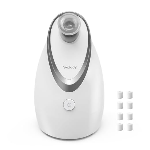 Wolady Vaporizador Facial,Nano Vaporizador Iónico Para Spa,ángulo ajustable,Atomizador de Vapor Adecuado,Nebulización Rápida,Vaporizador Facial Profesional,para Sauna,Spa,Rostro y Humidificador