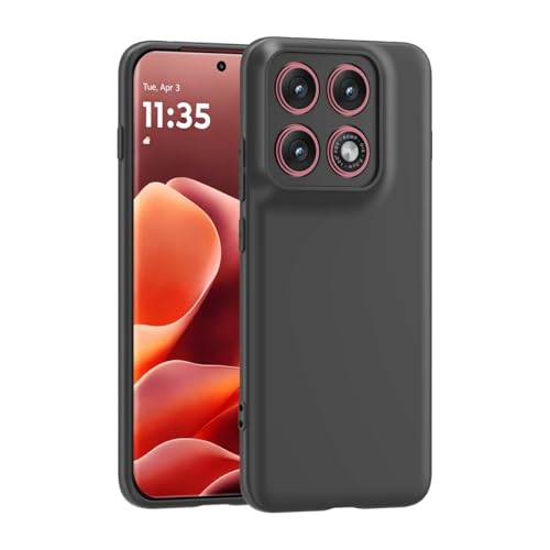 QWYJ ���g���[�� Moto Edge 70 Pro 5G �P�[�X �\�t�g TPU �ی�P�[�X �����^�}�b�g �~�j�}���X�g�P�[�X�J�o�[ Motorola Moto Edge 70 Pro 5G �X���[�X�P�[�X(�u���b�N)