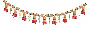 Geetanjali Crafts Handmade Bandarwar Satin Ribbon Traditional Toran/Door Hanging Or Bandarwar for Diwali or Main Door Decoratin |Size- 40 Inch Length|(1923)