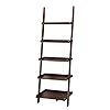 Convenience concepts 5 shelves american heritage bookshelf ladder espresso 7275 x 25  urban country home decor