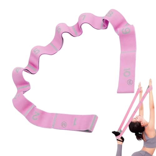 Correa de yoga con hebillas, banda elástica fitness Cinturón de extensión de pierna de 10 hebillas | Correa de entrenamiento elástica para yoga, entrenamiento en casa, pilates y gimnasia