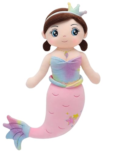Image of Mermaid Stuffed Animal Plush Pillow Toy 39.in Mermaid Doll Stuffy Plushie Life Size Giant Mermaid Body Pillows Doll for Girls Kids