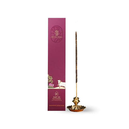 Image of Kesar-Chandan Handcrafted Incense Sticks | Kesar Chandan Fragrance Agarbatti for Puja | Natural Fragrance | Meditation & Home Aroma