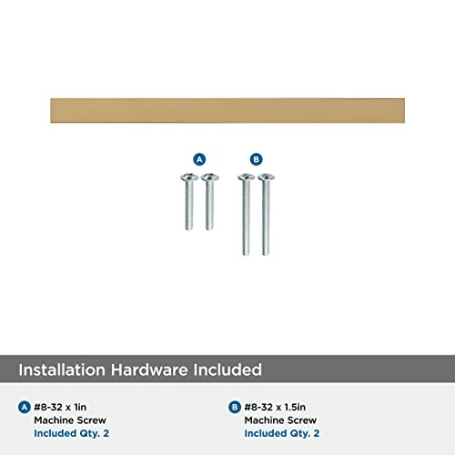 Image of Amerock | Cabinet Pull | Champagne Bronze | 5-1 /16 inch (128 mm) Center-to-Center | Monument | 2 Pack | Drawer Pull | Cabinet Handle | Cabinet Hardware