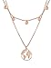 Produktbild LUAMAYA Ketten Set Beatrisa x Anam | zwei hochwertige Layer Damen Halsketten aus Edelstahl mit Plättchen und Weltkugel Anhänger in Gold, Silber und Roségold (Roségold)