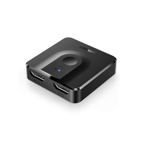 UGREEN HDMI Switch 4K@60Hz, Bi-Directional HDMI Splitter 2 in 1 Out Switcher Supports UHD 3D HDR Compatible with PS5, PS4, Xbox Series X/S, Roku, Fire Stick, Black