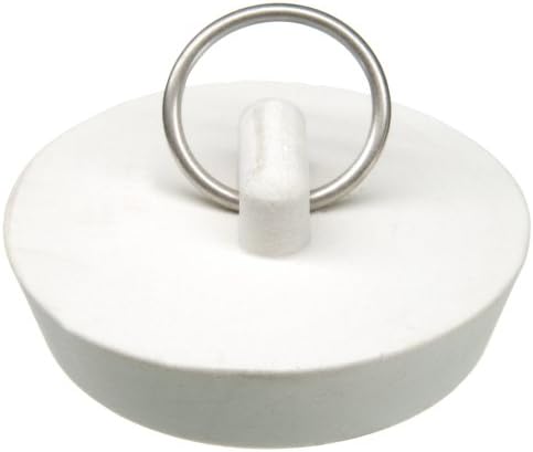 Danco 1-3/4-Inch Rubber Drain Stopper, White, Carded, 88272