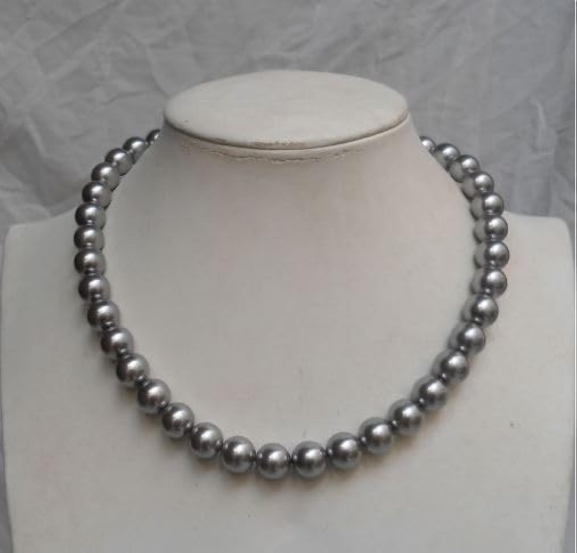 Women's Certified South Sea Grey Pearl Necklace, 54 Beads