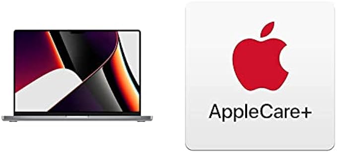 2021 Apple MacBook Pro (16-inch, Apple M1 Max chip with 10‑core CPU and 32‑core GPU, 32GB RAM, 1TB SSD) - Space Gray AppleCare+ for 16-inch MacBook Pro (M1)