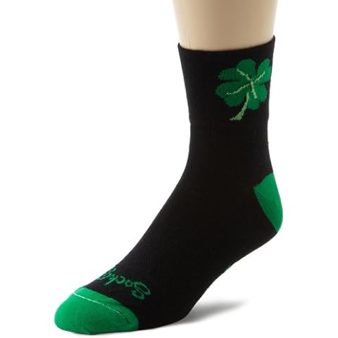 SockGuy Men's Lucky Socks, Black, Large/X-Large Cover