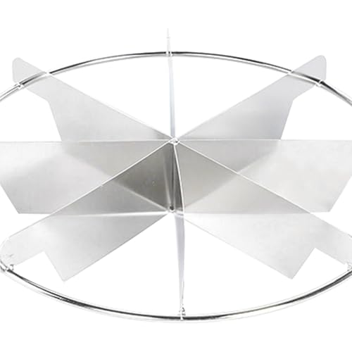 Miniatura 2 de Fenteer Cortador De Tartas, Prensa Para Tartas, Marcador De Porciones, Herramientas Para Hornear, Resistente Al Óxido, Herramienta Para Cortar Pizzas Que, 8 Rebanadas