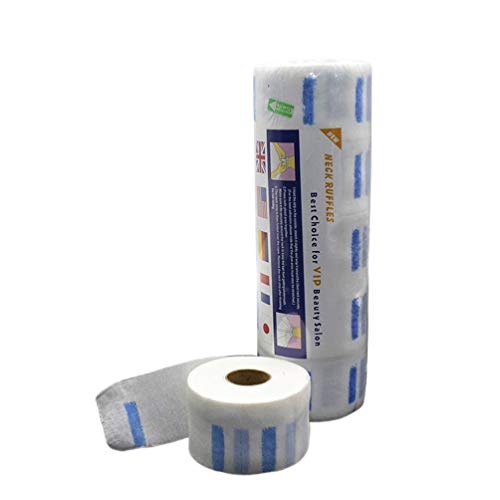 Minkissy 5 Roll Disposable Neck Papers Barber Neck Strips for Barber Salon Hairdressing Hair Cutting White