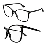 Gucci GG0026O Designer Fashion Eyeglasses Stylish Square Frame Eyewear with Luxury eSHADES Kit - Embrace Sophistication and Elegance