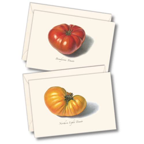 Image of Earth Sky + Water - Tomato Assortment Notecard Set - 8 Blank Cards with Envelopes (4 each of 2 styles)