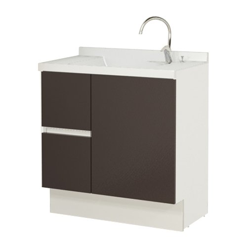 LIXIL(リクシル) INAX エスタ 化粧台本体 ブラウン×プレーンネオホワイト NSV1H-75G5Y-G/VR1H