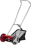 Einhell Hand Push Lawnmower, Manual Lawn-Mower With 30cm Cutting Width, 16L Grass Box, 4 Cutting Height Levels, Walk-Behind Lawn Mower For Small Gardens GC-HM 300