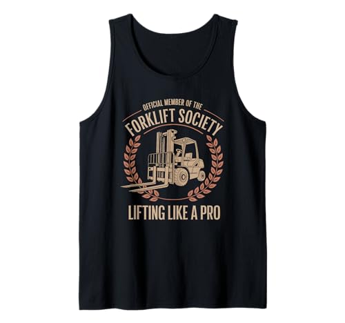 Miembro oficial de la Forklift Society lifting Forklift Camiseta sin Mangas