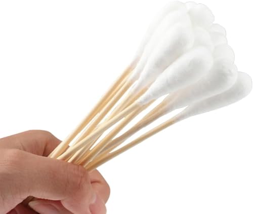 婦人科用医療用ロング綿棒100個 - 使い捨て特大サイズ20cm高吸収性コットンスティック (500)