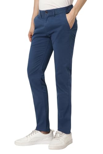 Image of Peter England Men's Skinny Fit Mid Rise Premium Casual Trouser Chinos
