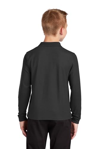 Port Authority Big boys' Youth Long Sleeve Silk Touch Polo3